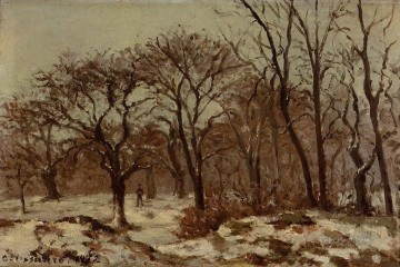 冬の栗の果樹園 1872 カミーユ ピサロの森の森 Oil Paintings